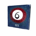 Begin Home Decor 16 x 16 in. Billiard Ball No.6-Print on Canvas 2080-1616-TY4